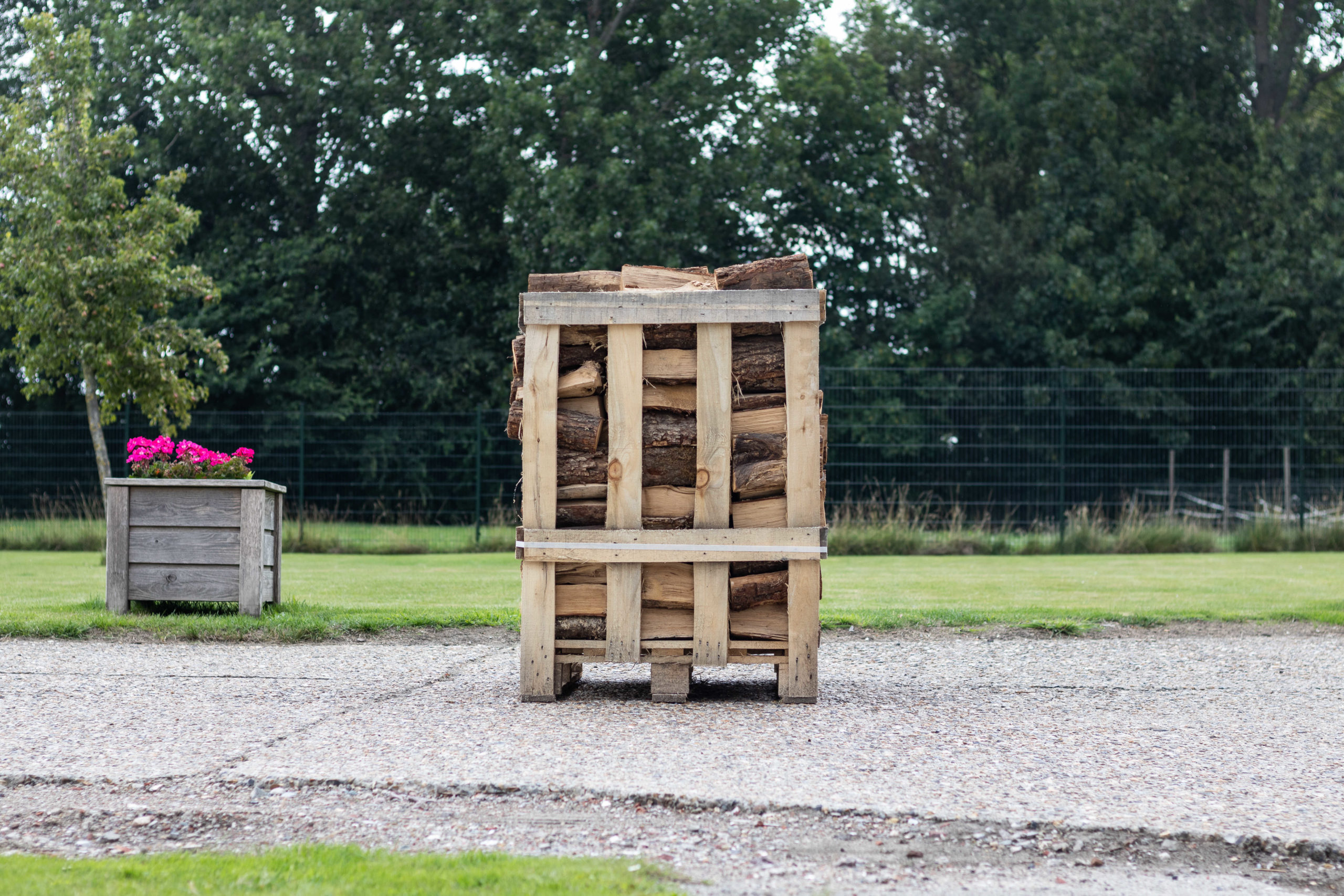 driekwart pallet haardhout